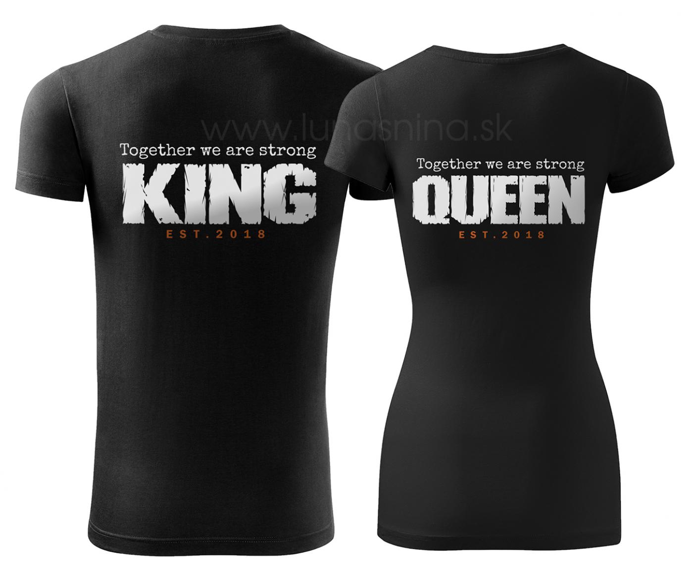 King & Queen 2018 tričká